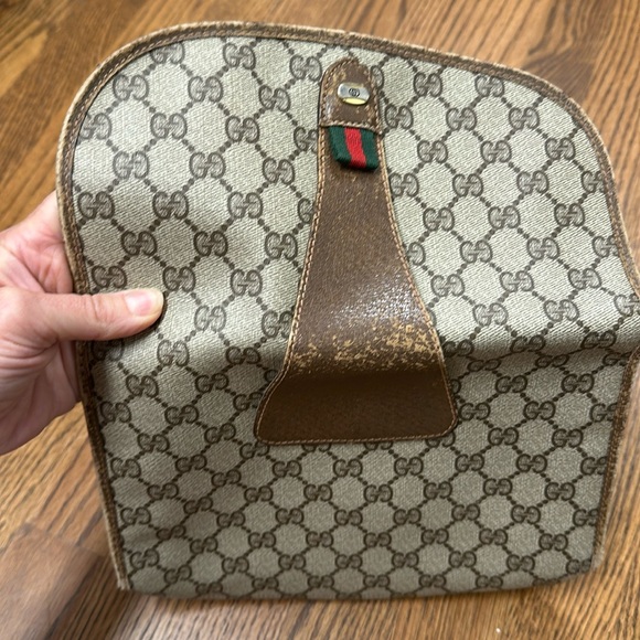 Gucci Beige/Brown GG Supreme Canvas & Leather
Vintage Accessory Edition Clutch - Picture 6 of 9